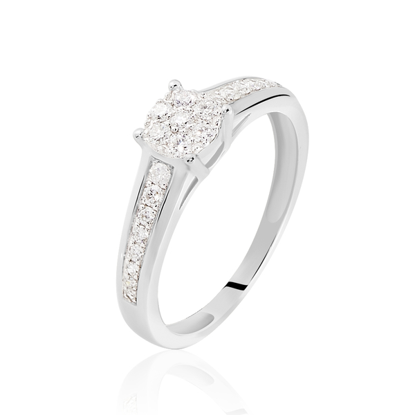 bague or blanc diamant