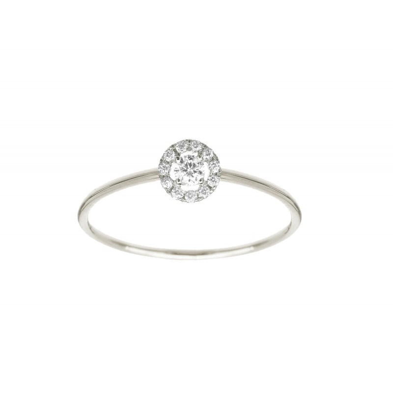 bague or blanc diamant