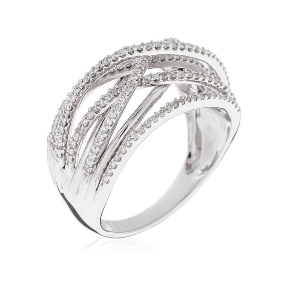 bague or blanc diamant