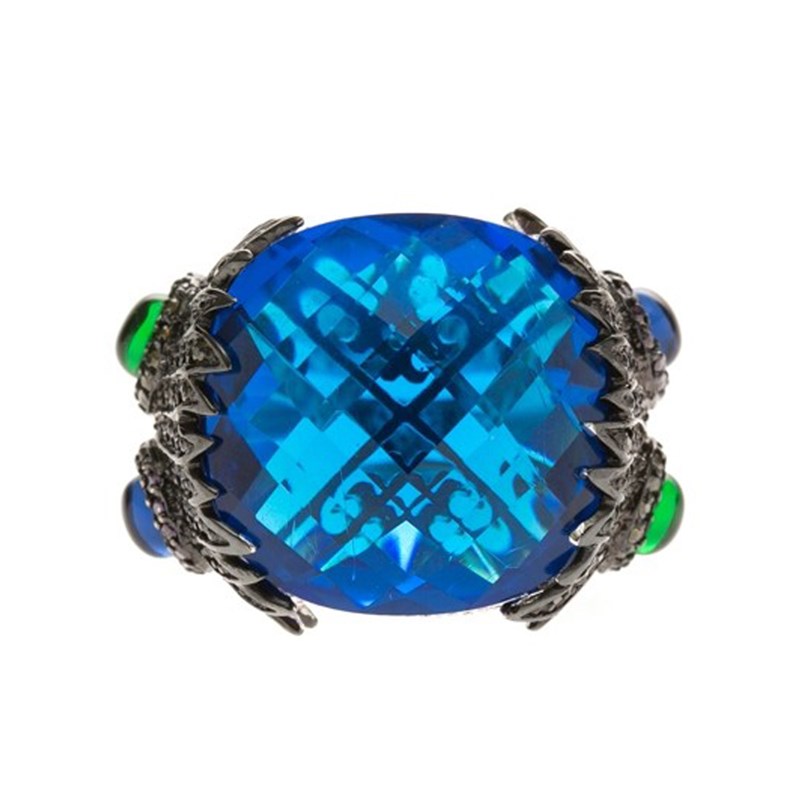 bague saphir bleu